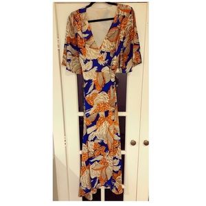Wrap Kimono Style Maxi Dress